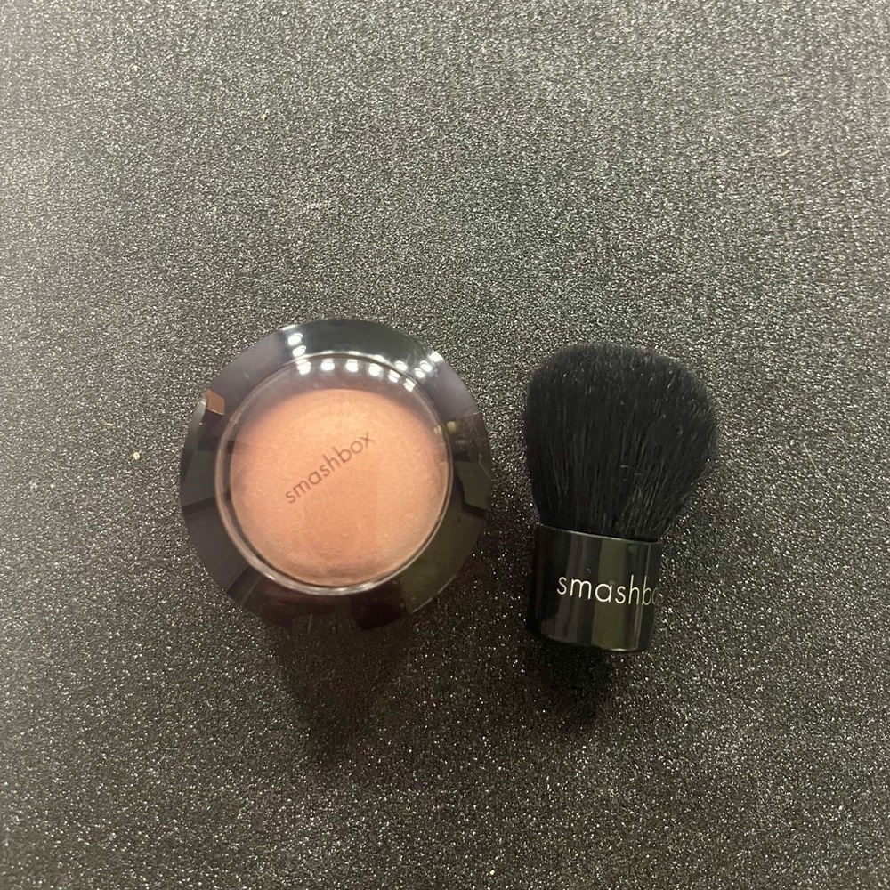 *NEW*SMASHBOX Satin Blush & Loose Shimmer Duo Compact-Guava,.126oz/.100oz 💛FREE